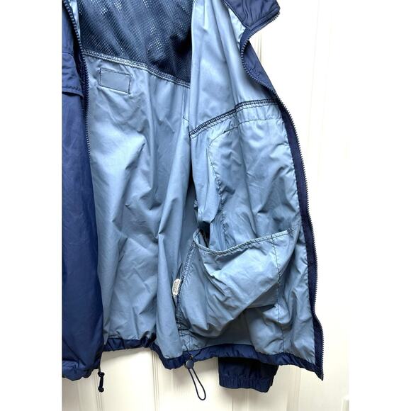 Columbia Navy Blue Water Resistant Shell, Venting, Zip Up, Hood, Size L - Picture 4 of 6